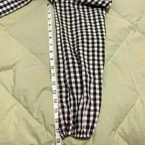 Daisy Street Black & White Gingham Checked Wrap Dress.  Size 10. - Picture 9 of 10